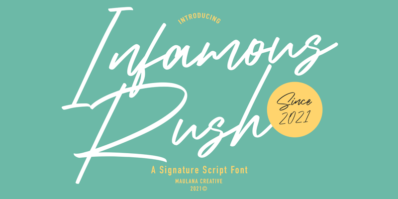Infamous Rush Font