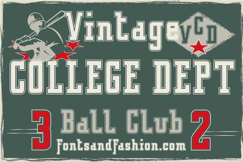 Vintage College Dept Font