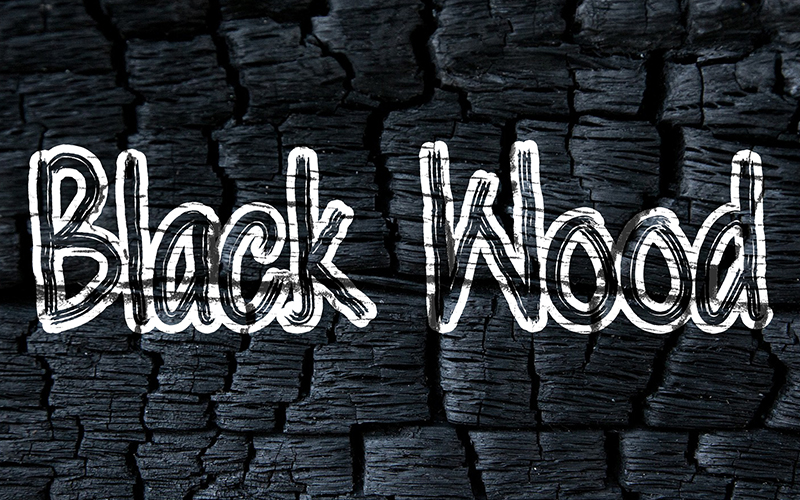 Black Wood Font