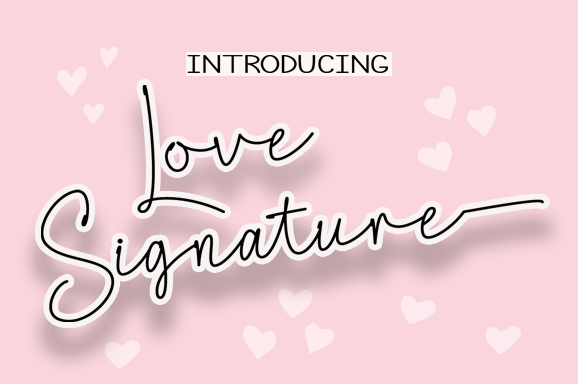 Love Signature Font