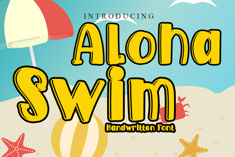 Aloha Swim Font