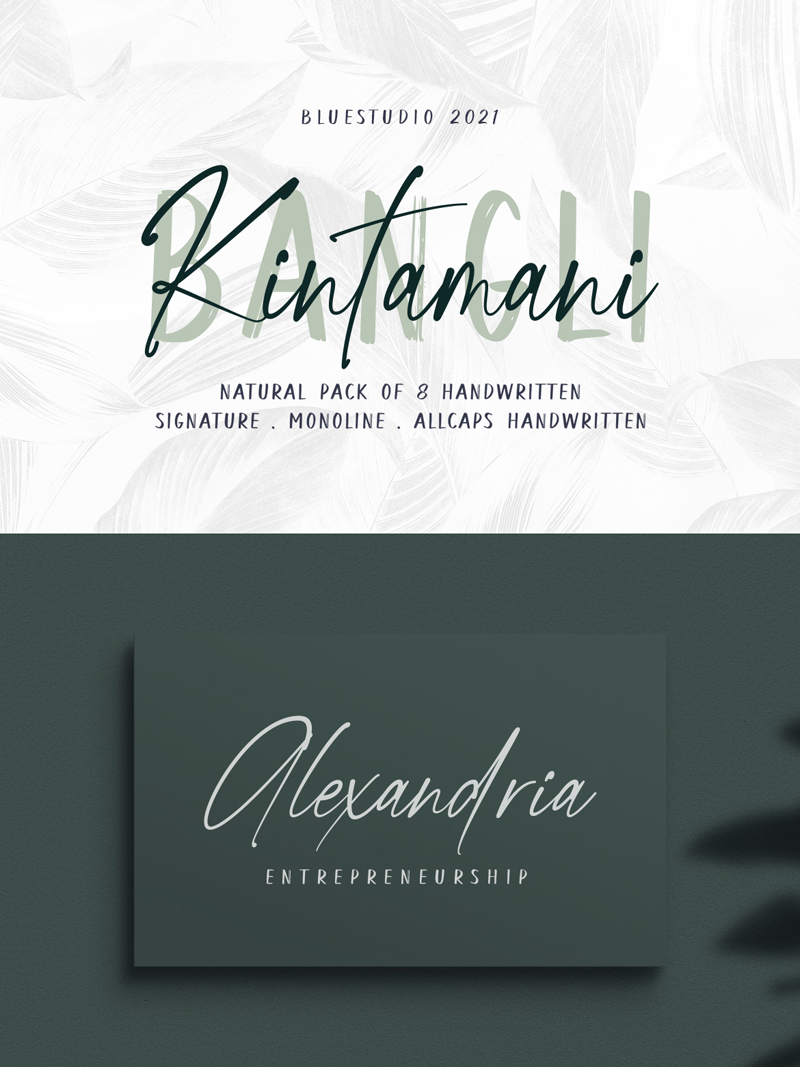 Bangli Kintamani Signature Font