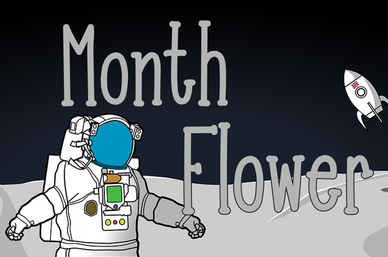 Month Flower Font