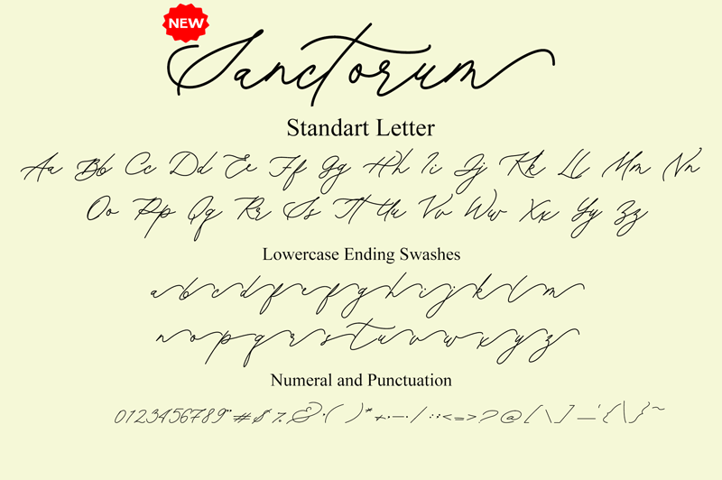 New Sanctorum Font