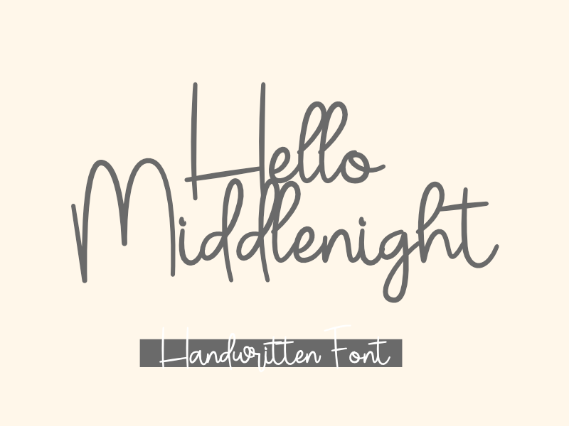 Hello Middlenight Font