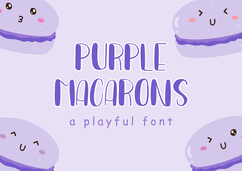 Purple Macarons Font