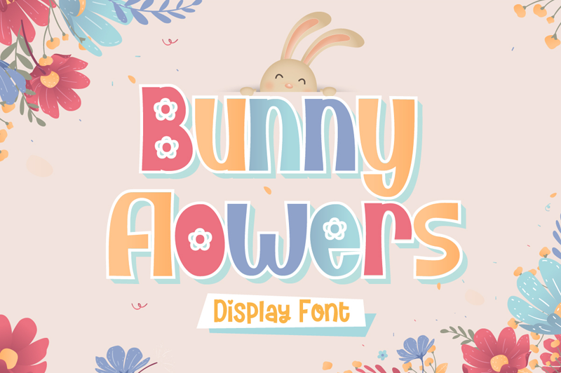 Bunny Flowers Font