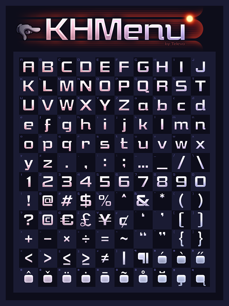 KHMenu Font