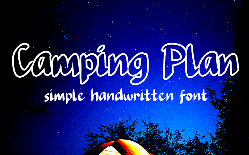 Camping Plan Font
