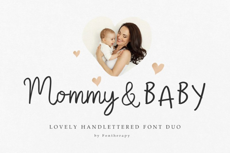 Mommy and Baby Script Font