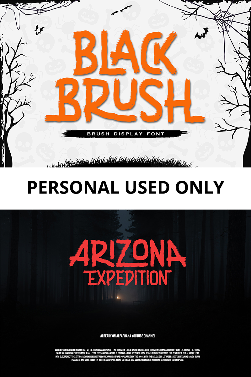 Black Brush Font