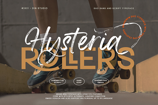 Hysteria Rollers Sans Serif Font