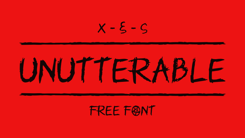 Unutterable Font