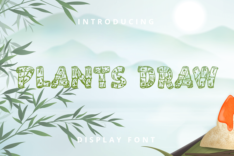 Plants Draw Font