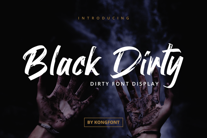 Black Dirty Font