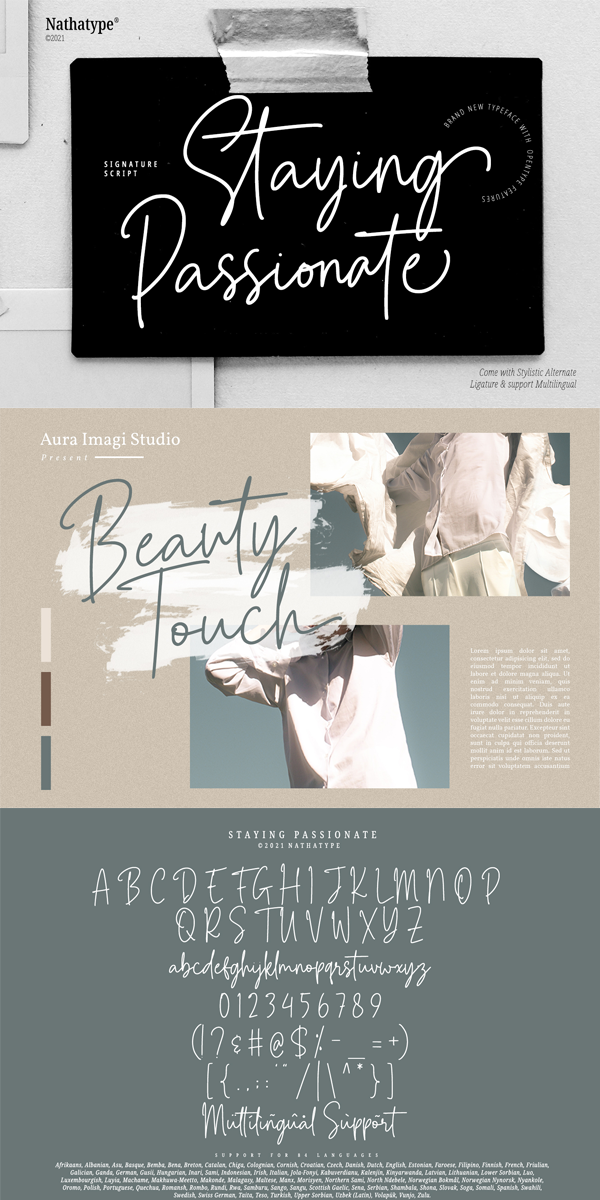 Staying Passionate Font