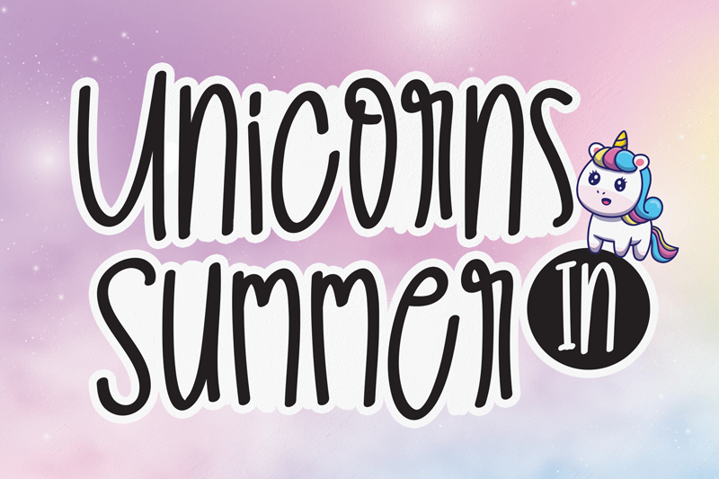 Unicorns In Summer Font
