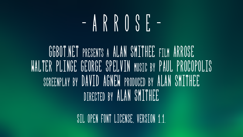 Arrose Font