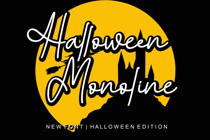 Halloween Monoline Font