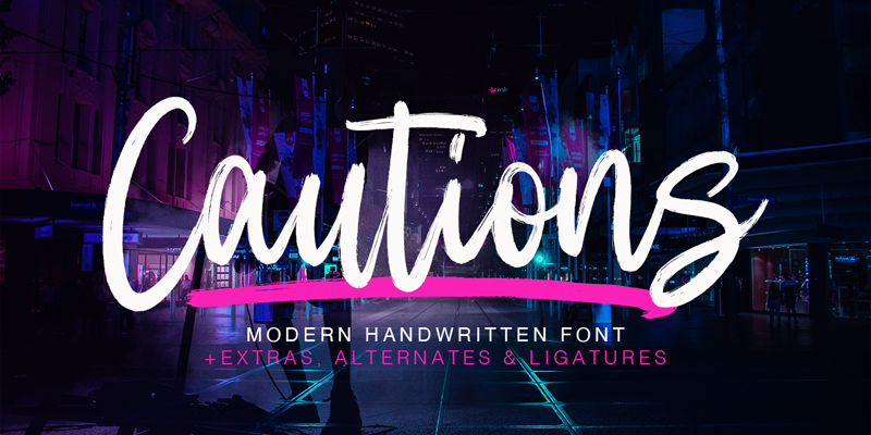 Cautions Brush Font