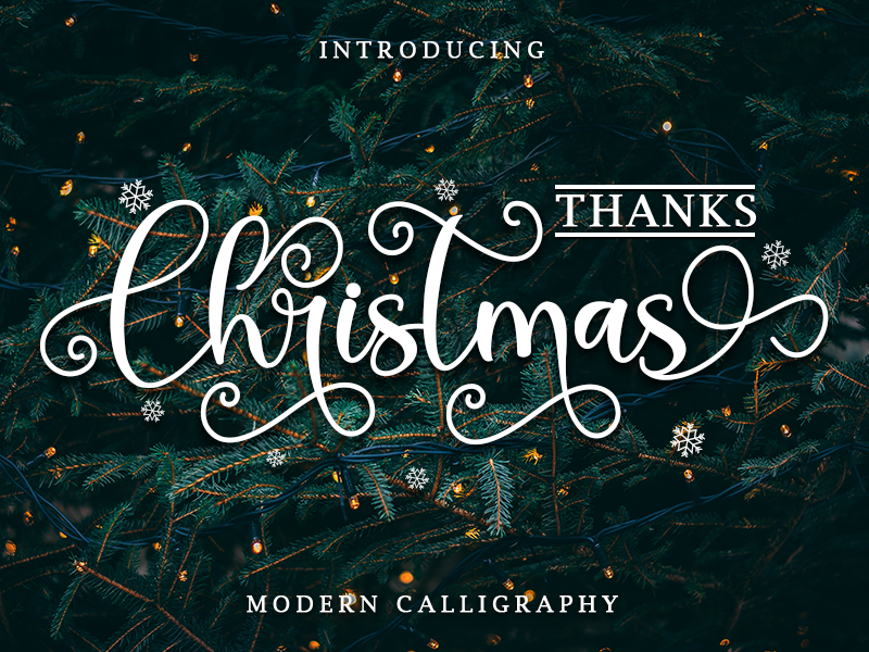Thanks Christmas Font