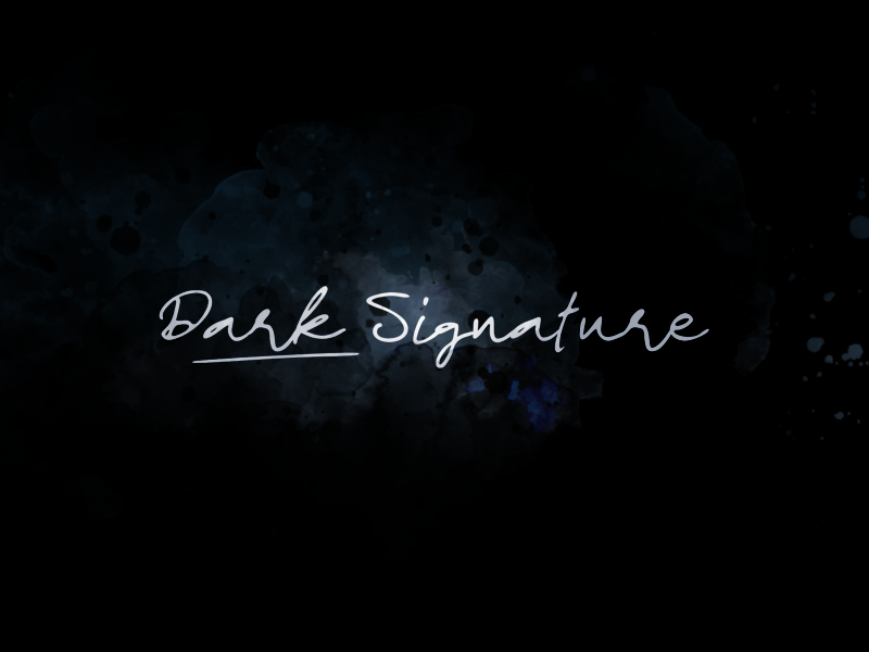 d Dark Signature Font