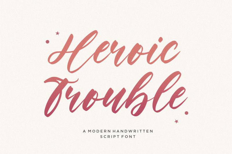 Heroic Trouble Font