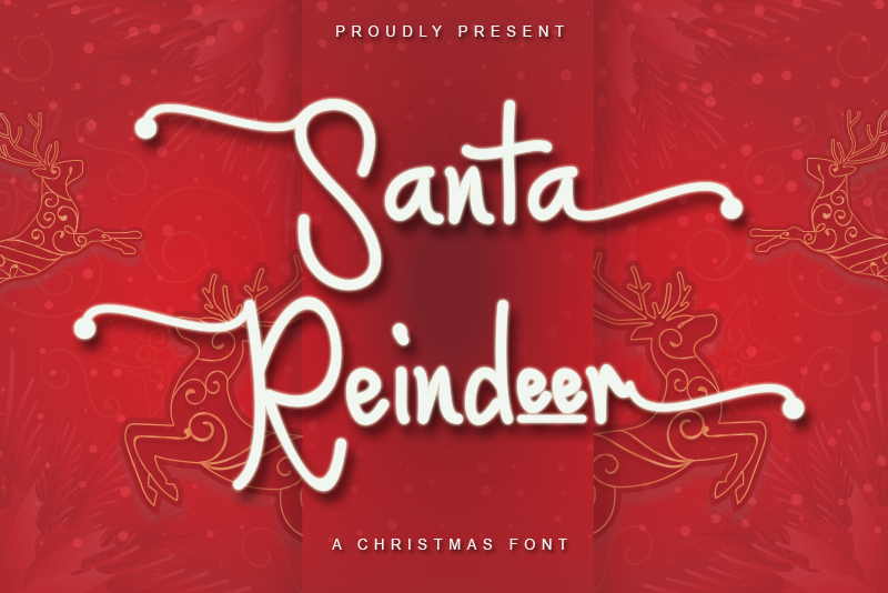 Santa Reindeer Font