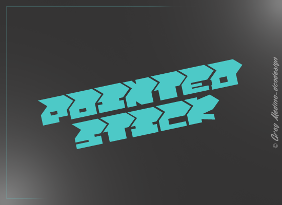 Pointed Stick Font