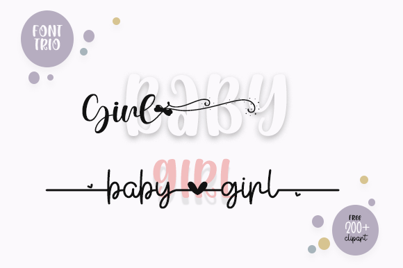 Baby Girl Monoline Font
