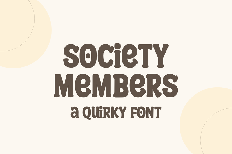 Society Members Font
