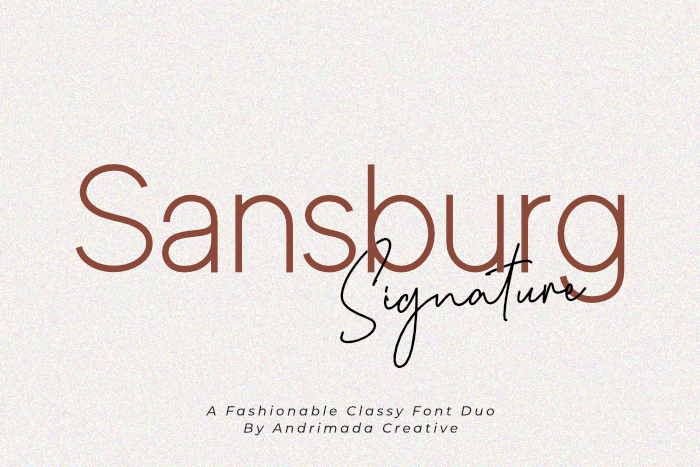 Sansburg Signature Font