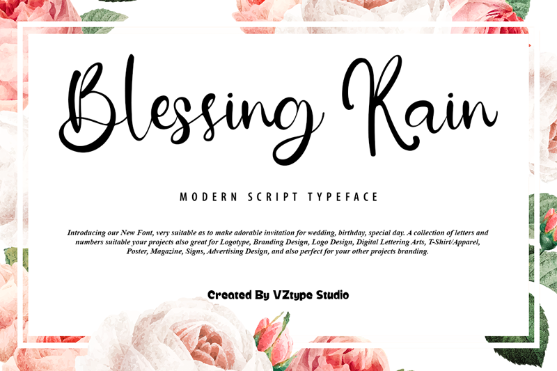 Blessing Rain Font