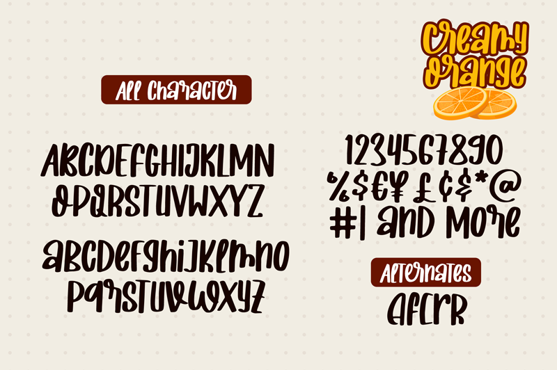 Creamy Orange Font