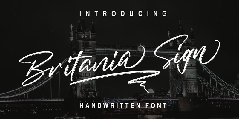 Britania Sign Font