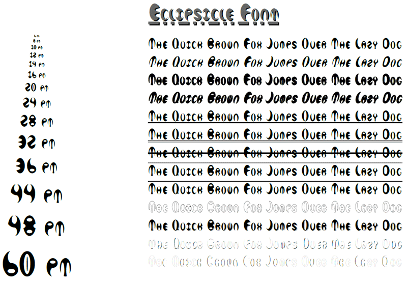 Eclipsicle Font