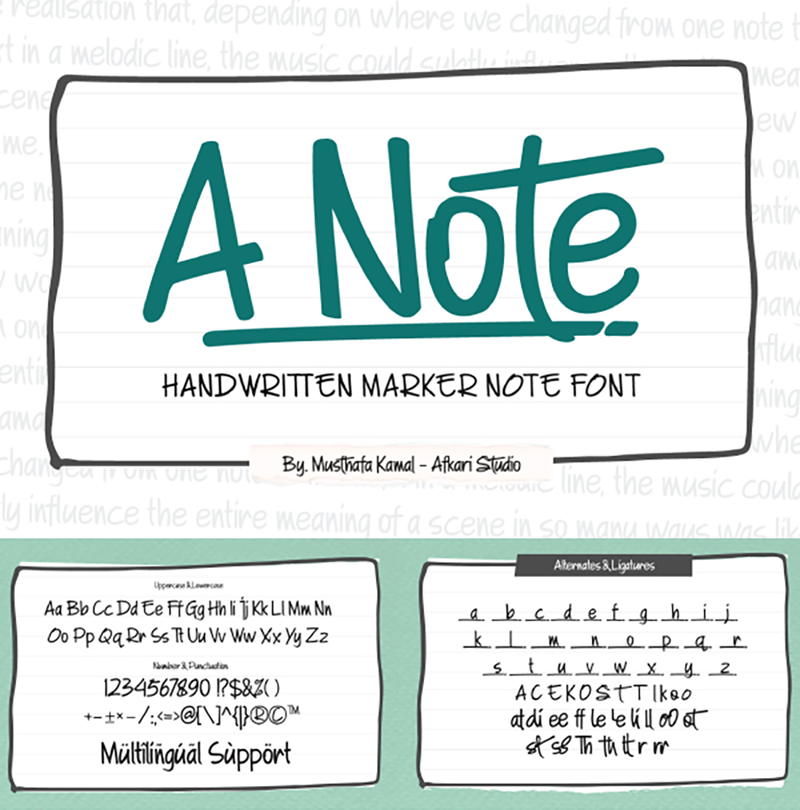 A Note Font
