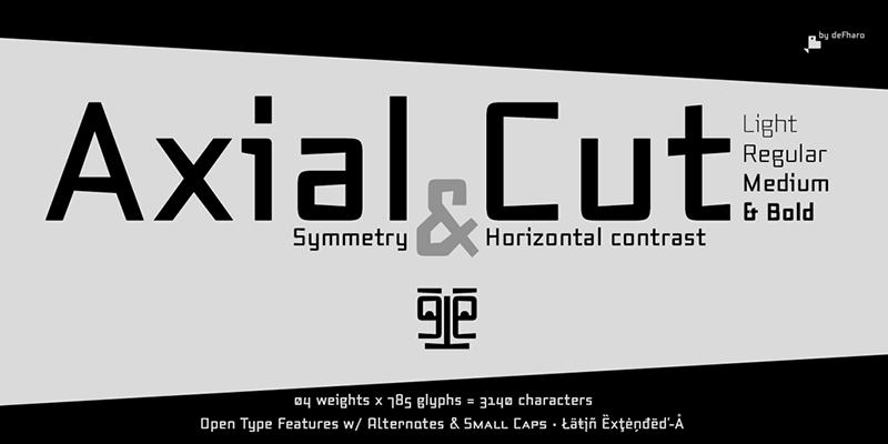 Axial Cut Font