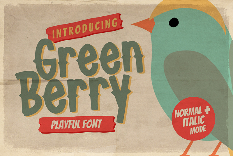 Green Berry Font