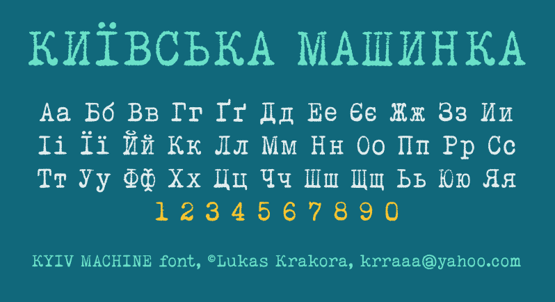 Kyiv Machine Font