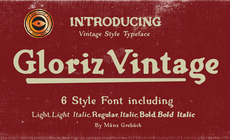 Gloriz Vintage Font