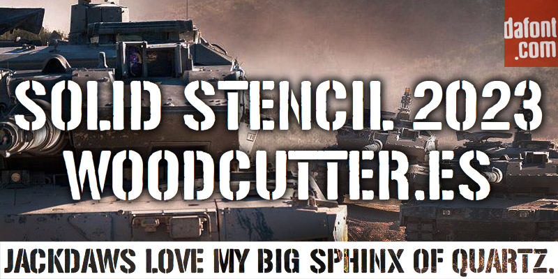 Solid Stencil 2023 Font