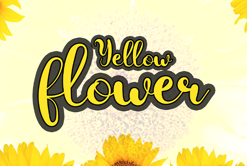 Yellow Flower Font