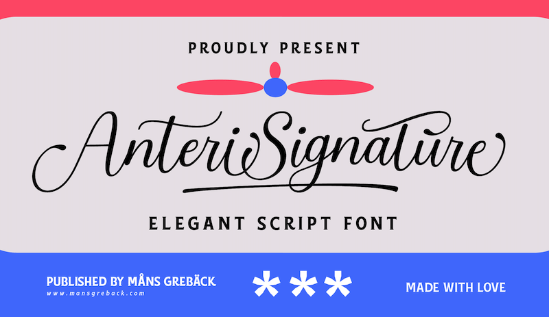 Anteri Signature Font