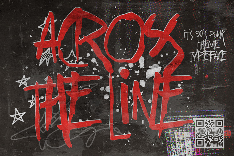 Across The Lines Font