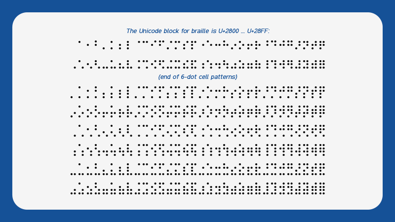 Braille CC0 Font