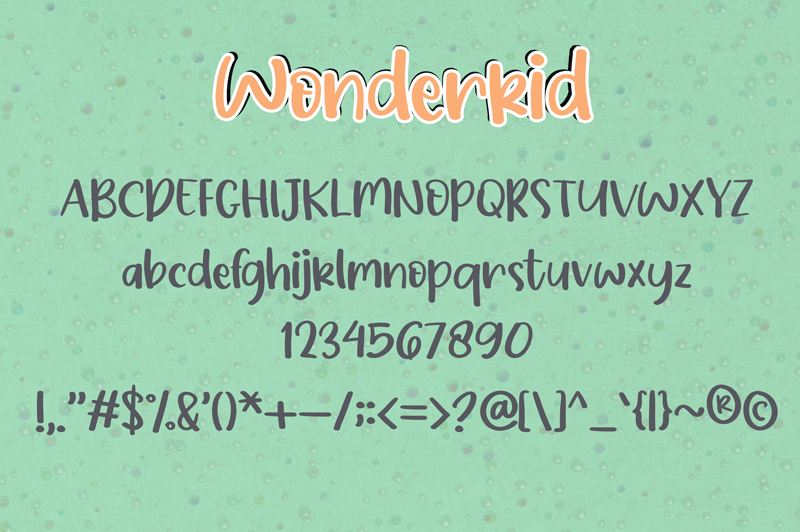 Wonderkid Font