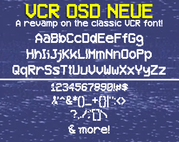 VCR OSD Neue Font