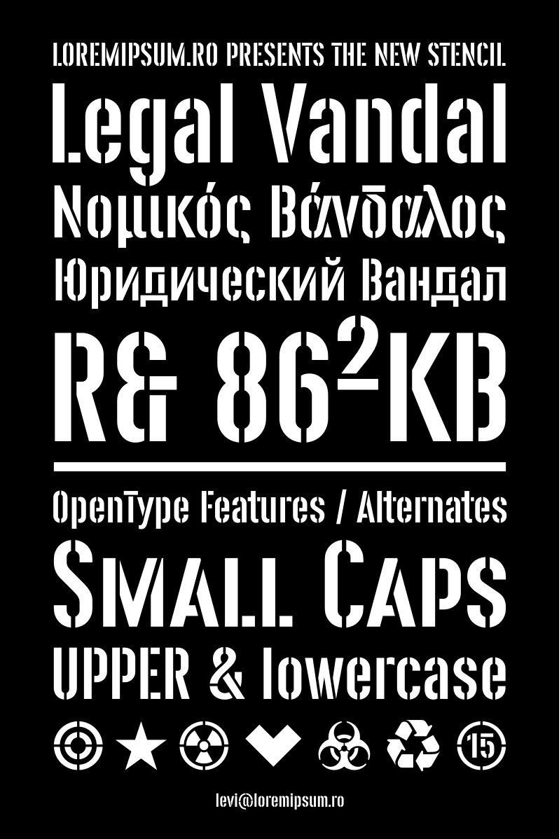 Legal Vandal Stencil Font