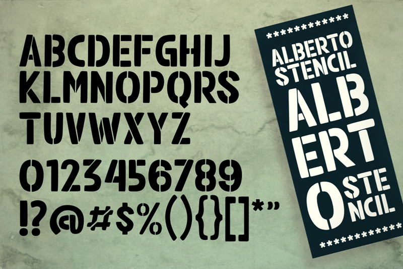 Alberto Stencil Font